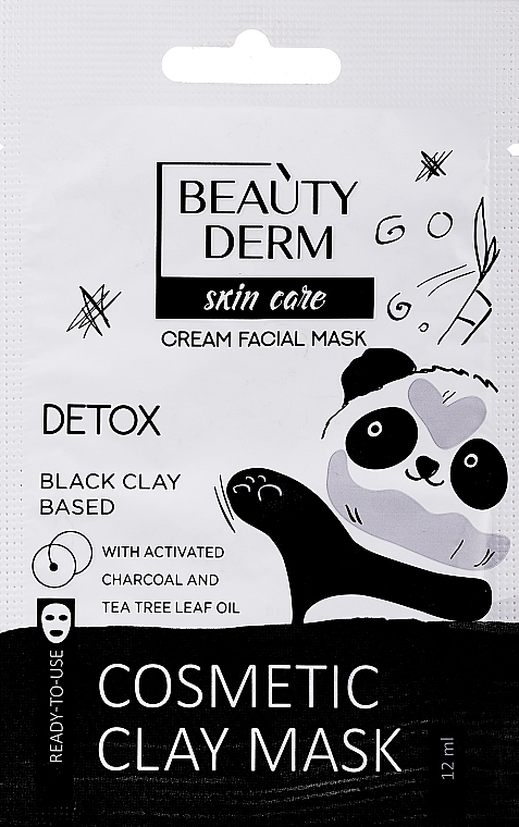 Maska do twarzy na bazie czarnej glinki Anti-acne - Beauty Derm Skin Care Cosmetic Clay