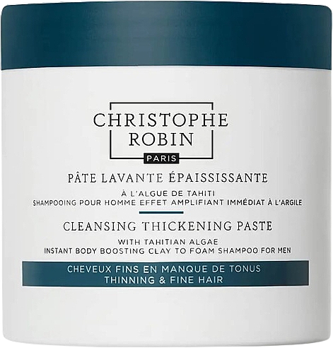 Szampon w formie glinki do włosów cienkich i przerzedzonych - Christophe Robin Cleansing Thickening Paste With Tahitian Algae — Zdjęcie N1