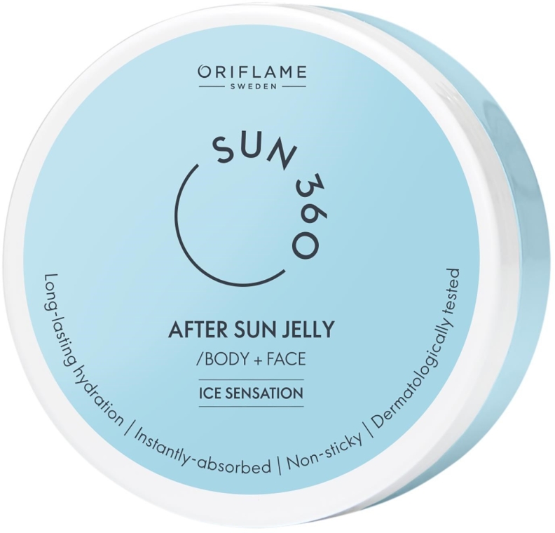 Galaretka do twarzy i ciała po opalaniu - Oriflame Sun 360 After Sun Jelly Body + Face Ice Sensation — Zdjęcie N1