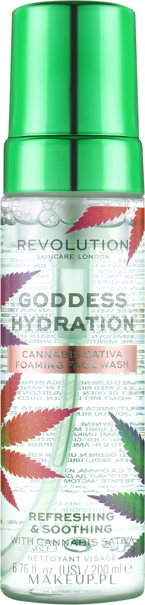 Pianka do mycia - Revolution Skincare Good Vibes Goddess Hydration Cannabis Sativa Foaming Face Wash — Zdjęcie 200 ml