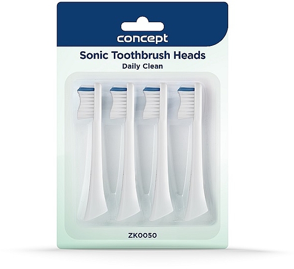 Wymienne główki do szczoteczki do zębów, ZK0050, białe - Concept Sonic Toothbrush Heads Daily Clean — Zdjęcie N2