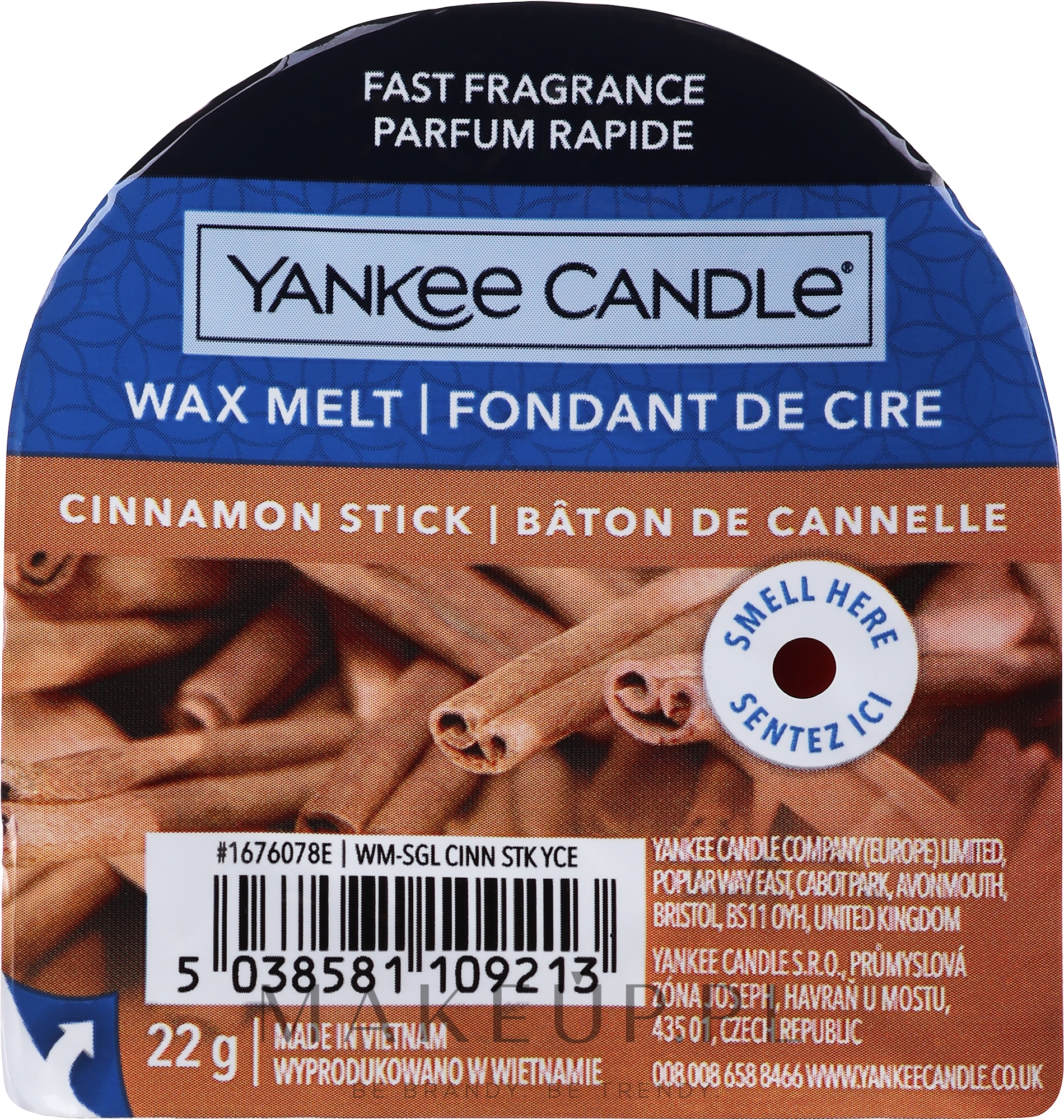 Wosk zapachowy - Yankee Candle Cinnamon Stick Wax Melt — Zdjęcie 22 g