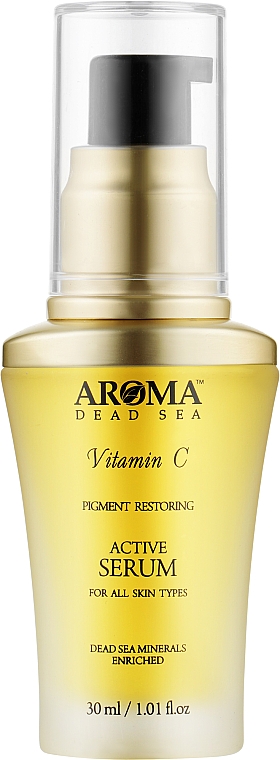 Aktywne serum przeciwstarzeniowe do twarzy i szyi z witaminą C - Aroma Dead Sea Vitamin C Essential Facial Active Serum