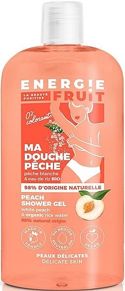 Żel pod prysznic z brzoskwinią i wodą ryżową - Energie Fruit Peach Shower Gel — Zdjęcie N1