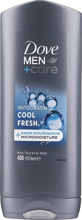 Odświeżający żel pod prysznic 3w1 cialo, twarz, wlosy - Dove Men+Care Cool Fresh Body, Face & Hair Wash — Zdjęcie N3