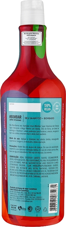 Bezsiarczanowy szampon Witamina C na porost włosów - Inoar Bombar Shampoo — Zdjęcie N2