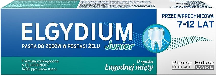 Pasta do zębów do ochrony jamy ustnej, 7-12 lat Słodka mięta - Elgydium Junior — Zdjęcie N3