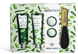 Zestaw, 4 produkty - IDC Institute Aloe Vera Foot Care Set — Zdjęcie N1