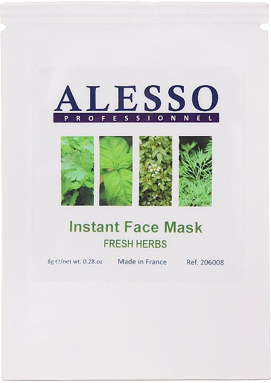 Maseczka do twarzy ze świeżymi ziołami - Alesso Professionnel Instant Face Mask — Zdjęcie N2