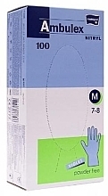 Kup Rękawice nitrylowe, bezpudrowe, fioletowe, rozmiar M, 100 szt. - Matopat Ambulex