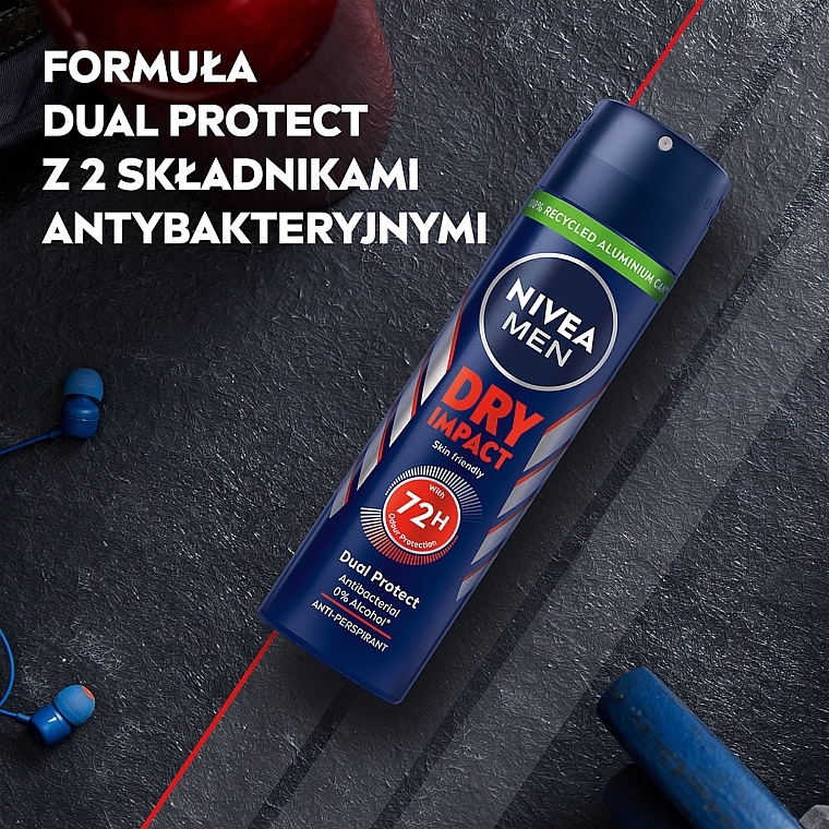 Antyperspirant w sprayu dla mężczyzn - NIVEA Deodorant Dry For Men Dry Impact Plus — Zdjęcie N5