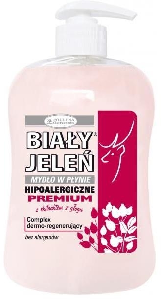 Hipoalergiczne mydło w płynie Regenerujący głóg - Biały Jeleń Premium — Zdjęcie N4