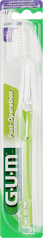 Szczoteczka pooperacyjna, zmierzch, jasnozielona - G.U.M Post Surgical Toothbrush — Zdjęcie N1