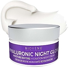 Kup Nawilżający krem ​​do twarzy na noc - Biovene Hyaluronic Night Glow Moisture Restore Hydration Night Cream