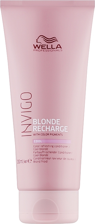 Odżywka do chłodnych odcieni blondu - Wella Professionals Invigo Blonde Recharge Conditioner For Cool Blonde