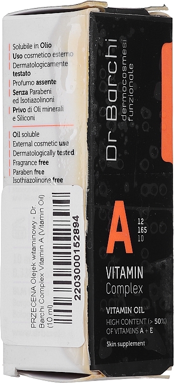 PRZECENA! Olejek witaminowy - Dr. Barchi Complex Vitamin A (Vitamin Oil) * — Zdjęcie N5