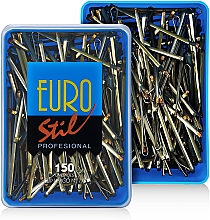 Spinki do włosów 70 mm, 150 szt., brązowe - Eurostil — Zdjęcie N1