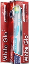 Kup Zestaw: wybielająca pasta do zębów dla aktorów i modelek + niebieska szczoteczka - White Glo Professional Choice Whitening Toothpaste (t/paste 100 ml + t/brush)