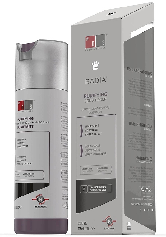 Oczyszczająca odżywka do wrażliwej skóry głowy - DS Laboratories Radia Purifying Conditioner — Zdjęcie N1