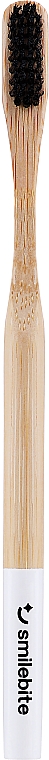 Bambusowa szczoteczka do zębów z nylonowym włosiem, czarna - Smilebite Bamboo Toothbrush With Nylon Bristles — Zdjęcie N1