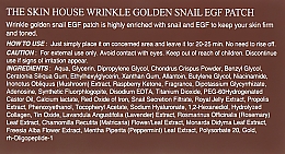 Hydrożelowe płatki pod oczy ze złotem i mucyną - The Skin House Wrinkle Golden Snail EGF Patch — Zdjęcie N3