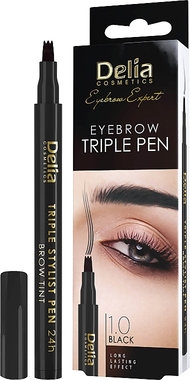 Marker do brwi - Delia Cosmetics Eyebrow Triple Pen