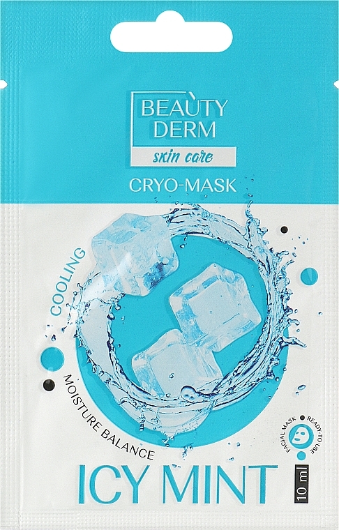 Maska kriogeniczna na twarz - Beauty Derm Icy Mint