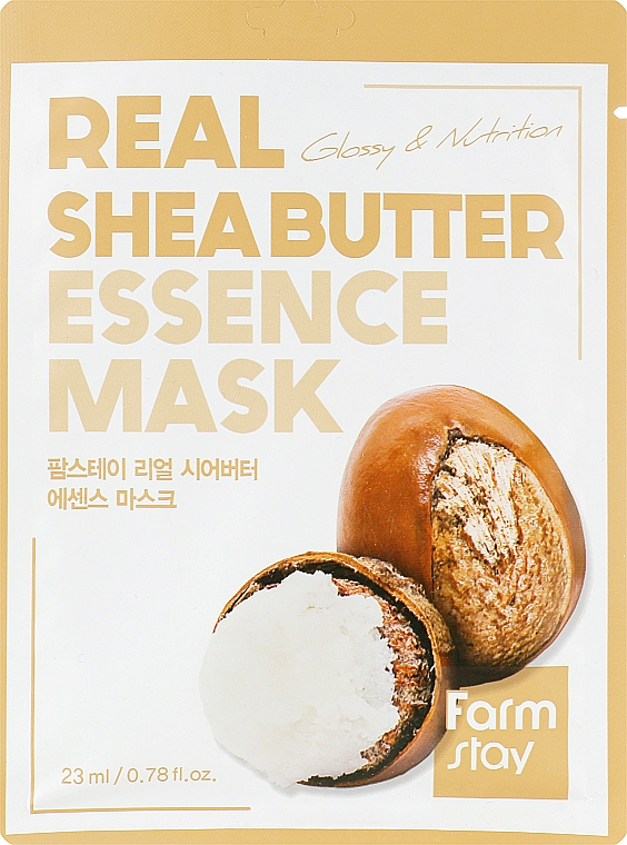 Maska do twarzy na tkaninie - FarmStay Real Shea Butter Essence Mask — Zdjęcie N1