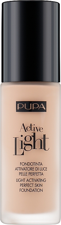 PRZECENA!  Rozświetlający podkład do twarzy - Pupa Active Light Light Activating Perfect Skin Foundation SPF 10 * — Zdjęcie N2