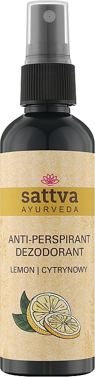 Naturalny dezodorant w sprayu na bazie wody - Sattva Lemon Anti-Perspirant — Zdjęcie N1