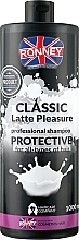 Kup PRZECENA! Szampon z proteinami do każdego typu włosów - Ronney Professional Classic Latte Pleasure Protective Shampoo *