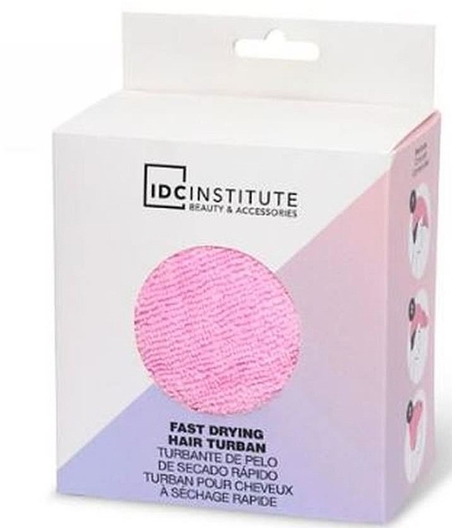 Ręcznik do włosów, różowy - IDC Institute Fast Drying Hair Turban  — Zdjęcie N1