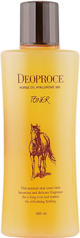 Tonik do twarzy o działaniu przeciwzmarszczkowym - Deoproce Horse Oil Hyalurone Toner — Zdjęcie N1