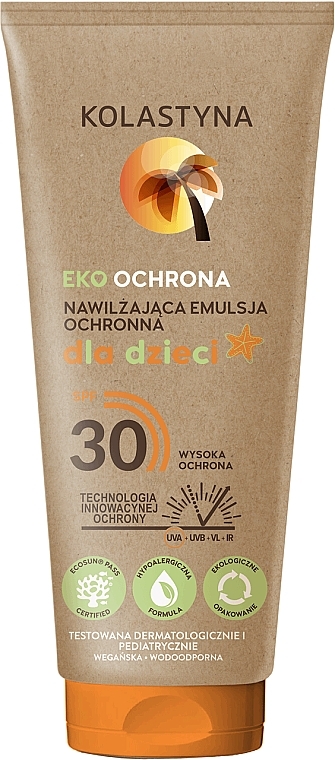 WYPRZEDAŻ Nawilżająca emulsja ochronna dla dzieci SPF 30 - Kolastyna Eko Ochrona * — Zdjęcie N1