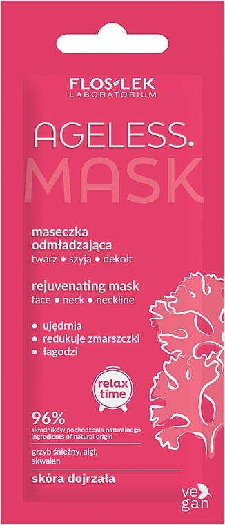 	Odmładzająca maska na twarz, szyję i dekolt - Floslek Ageless Mask — Zdjęcie N1