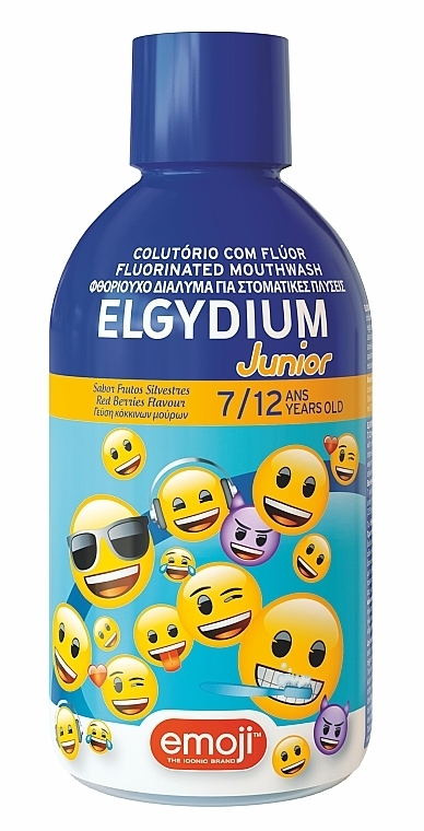 Płyn do płukania ust Truskawka-malina - Elgydium Emoji Junior — Zdjęcie N1