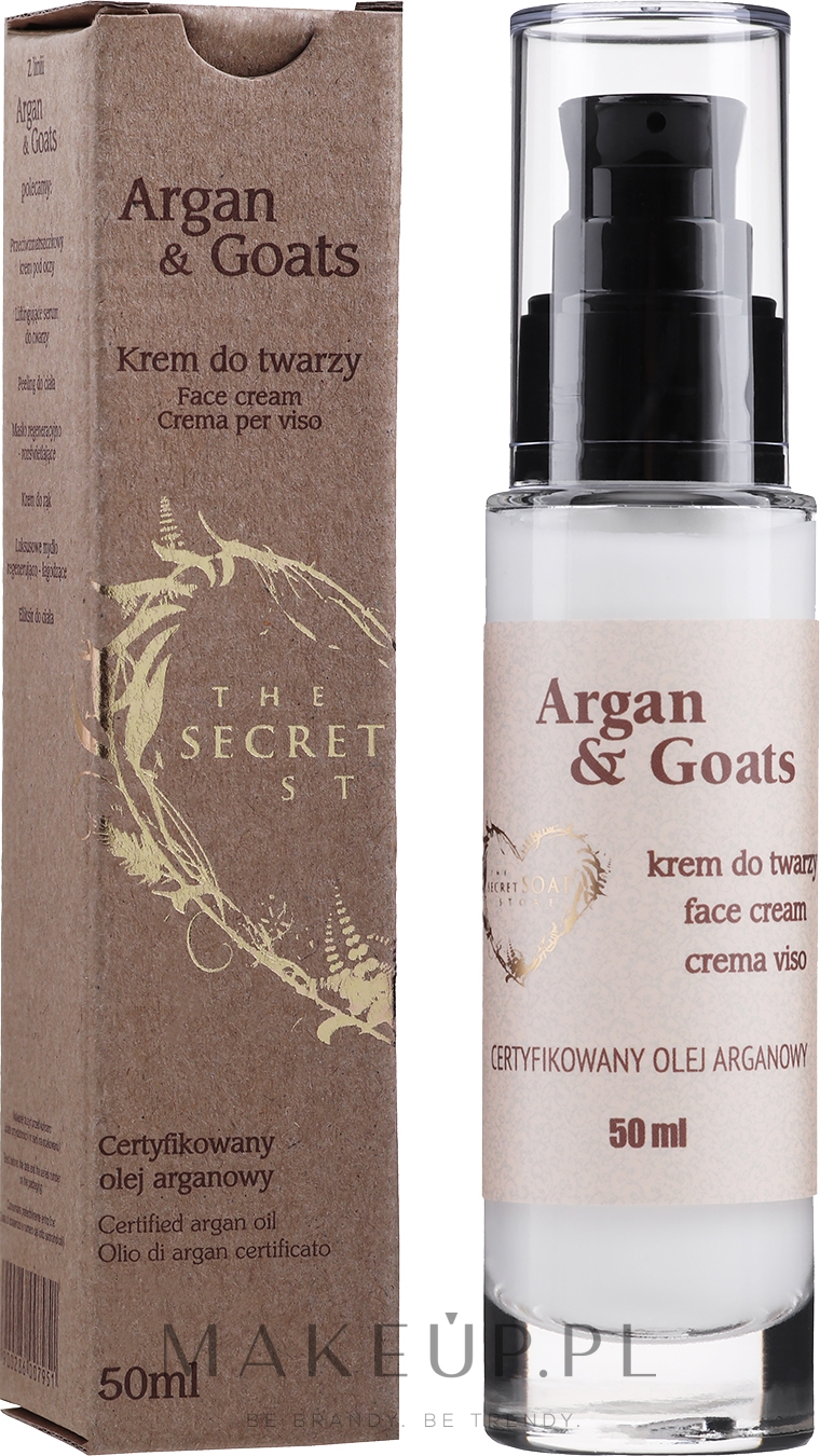 Krem do twarzy Olej arganowy i kozie mleko - Soap&Friends Argan & Goats Face Cream — Zdjęcie 30 ml