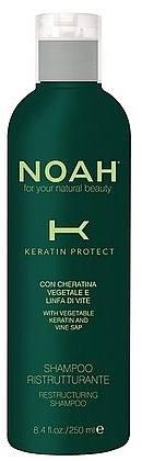 Restrukturyzujący szampon do włosów zniszczonych z keratyną - Noah Keratin Protect Restructuring Shampoo  — Zdjęcie N1