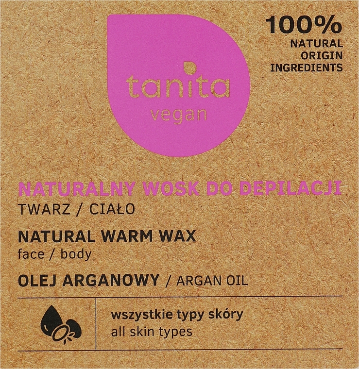 Naturalny wosk do depilacji twarzy i ciała z olejkiem arganowym - Tanita — Zdjęcie N2