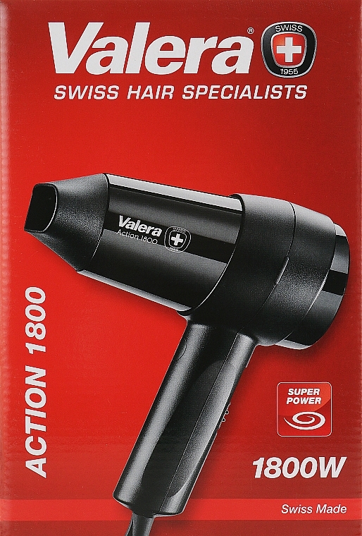 Suszarka do włosów - Valera Action 1800 Black — Zdjęcie N2