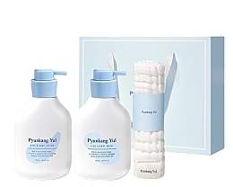 Zestaw - Pyunkang Yul Kids & Baby (b/lot/590ml + h/wash/590ml + towel/1pc) — Zdjęcie N1