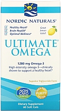Suplement diety w miękkich kapsułkach, Omega 3, 1280 mg - Nordic Naturals Ultimate Omega Lemon — Zdjęcie N2