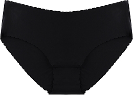 Kup Damskie figi bikini midi, wycinane laserowo, czarne - Moraj 