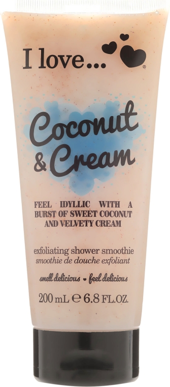 Peelingujące smoothie pod prysznic Kokos i śmietanka - I Love... Coconut & Cream Velvety Hydrates Exfoliating Shower Smoothie  — Zdjęcie N1