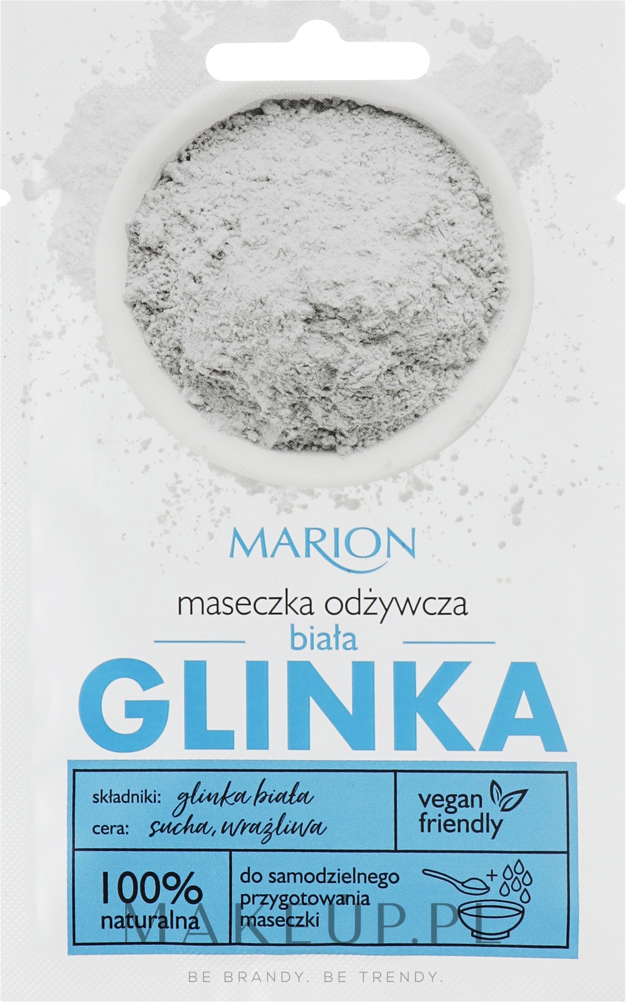 Odżywcza maseczka do twarzy Biała glinka - Marion Spa — Zdjęcie 8 g