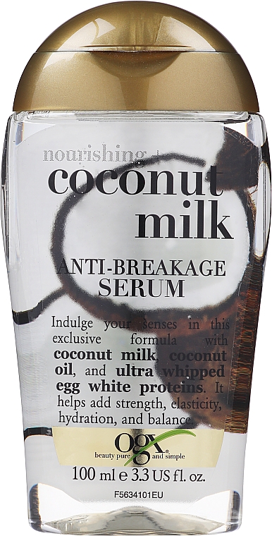 Serum wzmacniające włosy z mleczkiem kokosowym - OGX Coconut Milk Anti-Breakage Serum — Zdjęcie N2