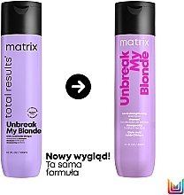 Wzmacniający szampon do włosów rozjaśnianych - Matrix Total Results Unbreak My Blonde Strengthening Shampoo — Zdjęcie N3