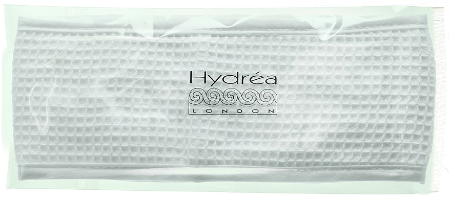 Bawełniana opaska kosmetyczna, biała - Hydrea London White Waffle Cotton Hairband — Zdjęcie N2