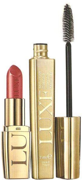 Zestaw - Avon Luxe Rose Silk (mascara/7ml + lipstick/3.6g) — Zdjęcie N1
