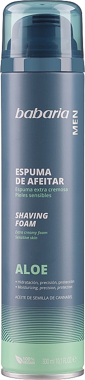 Pianka do golenia z aloesem - Babaria Men Aloe Shaving Foam — Zdjęcie N3